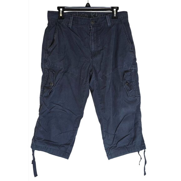 Calvin Klein Mens Lightweight Cargo Capri Pants With Adjustable Drawstrings Mult - Picture 8 of 9